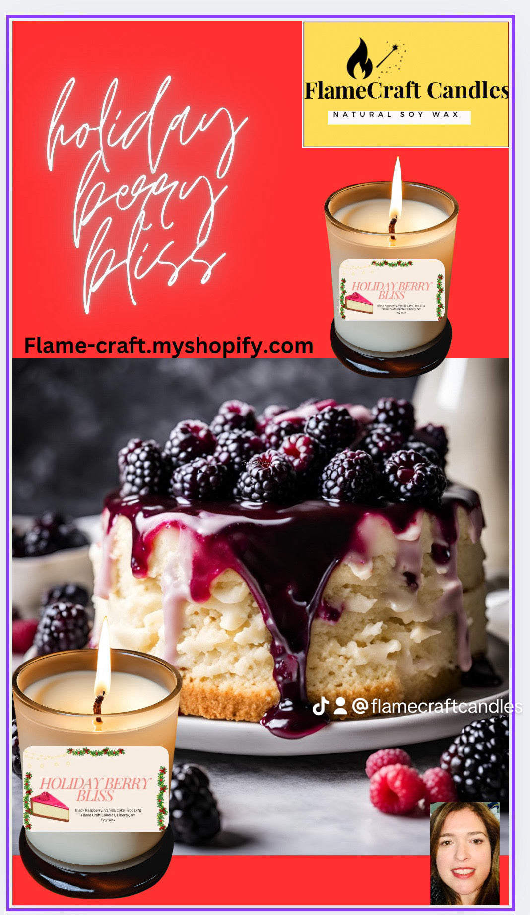 Holiday Berry Bliss|Black Raspberry Vanilla|10 oz