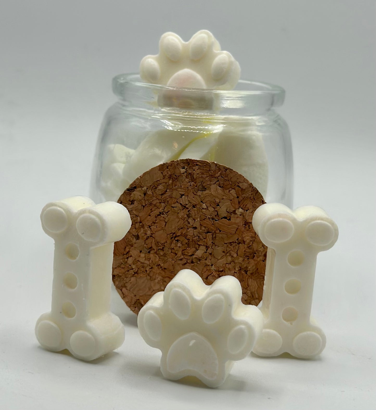 Paw & Dog Cookies|Scented Melts|Glass Bowl Jar