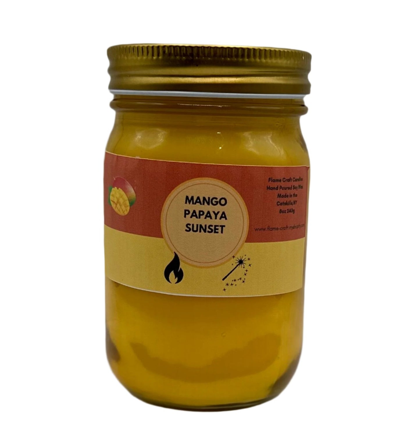 Mango Papaya Sunset | 12Oz Mason Jar | Scented Soy Wax