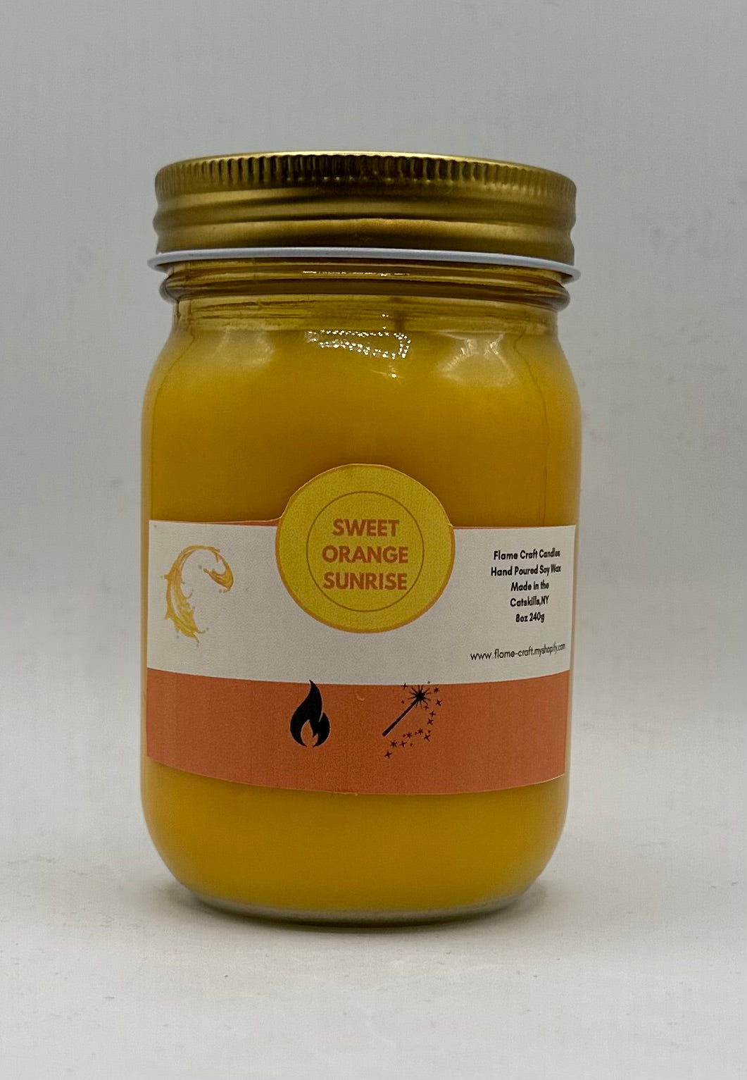 Sweet Orange Sunrise|12 oz. Mason Jar | Scented Soy Wax