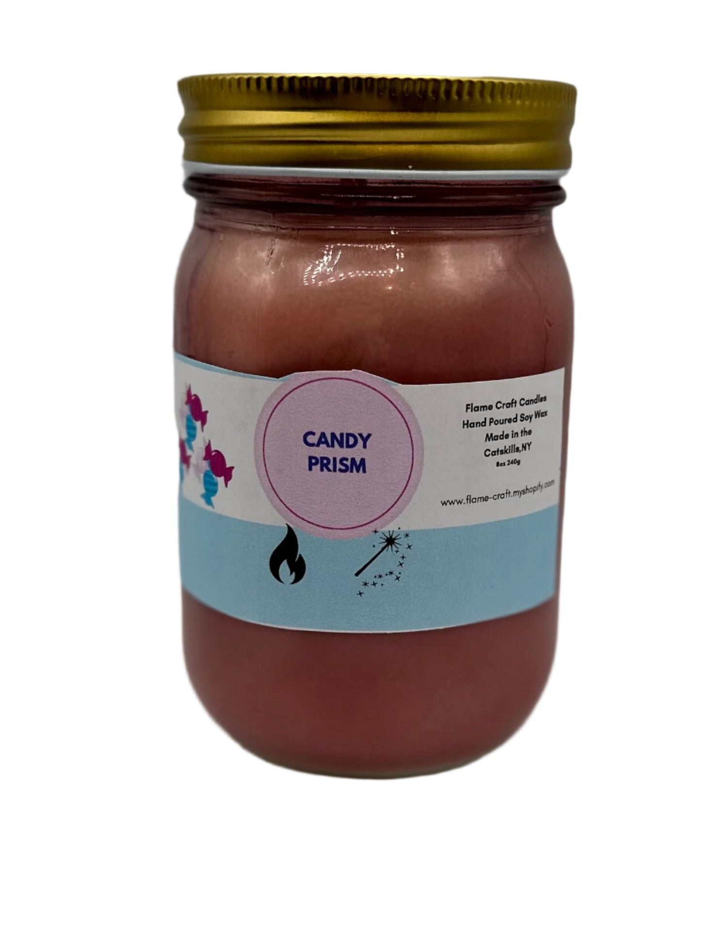 Candy Prism | 12 oz mason Jar | Scented Soy Wax