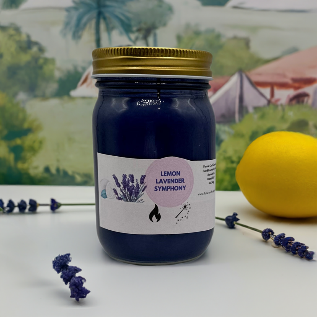 Lemon Lavender Symphony |12oz Mason Jar|Scented Soy Wax