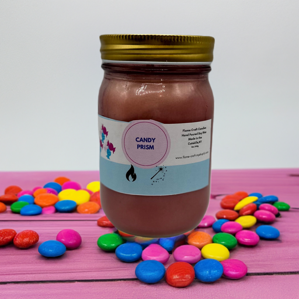 Candy Prism | 12 oz mason Jar | Scented Soy Wax